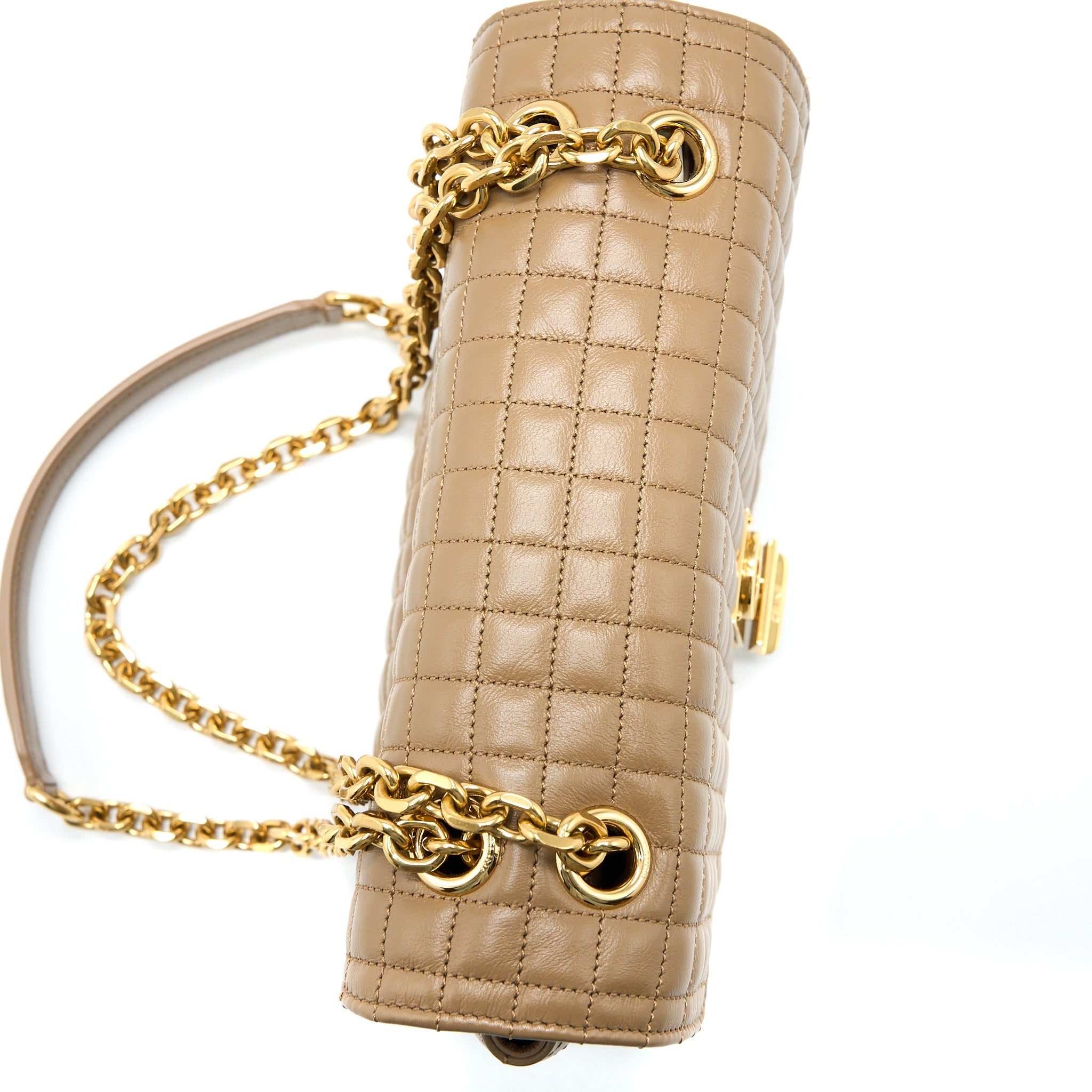 CELINE C BAG CALFSKIN LIGHT CAMEL GHW