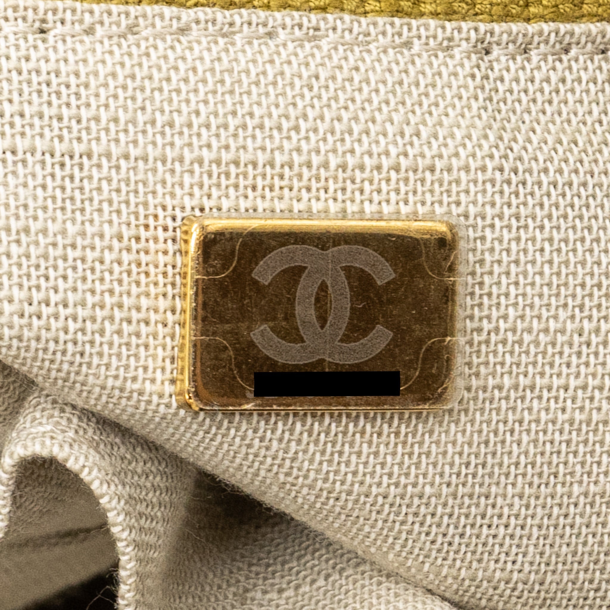 CHANEL DEAUVILLE TOTE BAG CANVAS OLIVE GREEN LGHW (MICROCHIP)
