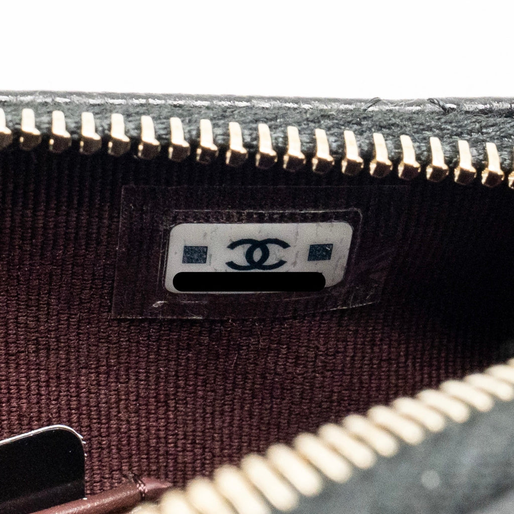 CHANEL 25A CLUTCH WITH CHAIN BAG CAVIAR BLACK LGHW