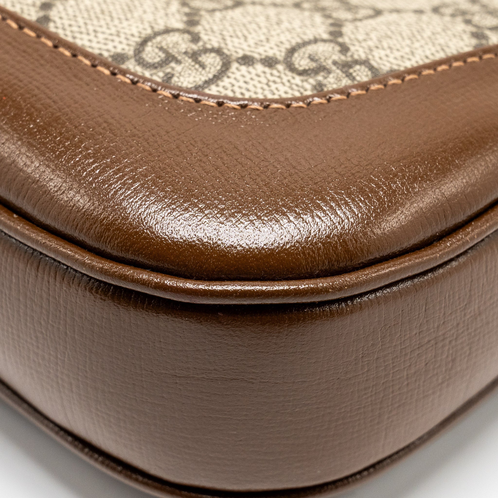 GUCCI JACKIE 1961 SMALL SHOULDER BAG GG SUPREME CANVAS /CALFSKIN BROWN/MULTICOLOUR GHW