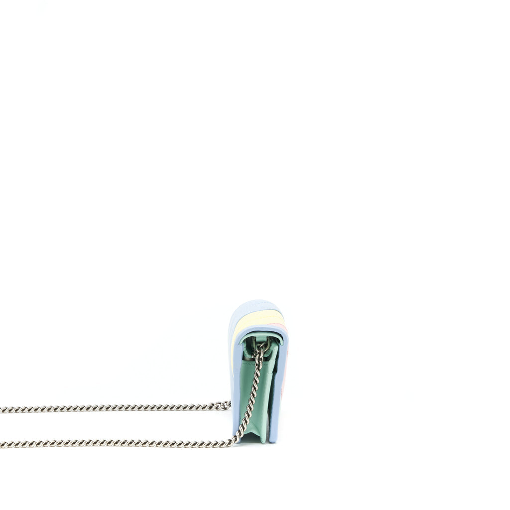 GUCCI PASTEL MARMONT CARDHOLDER ON CHAIN SHW