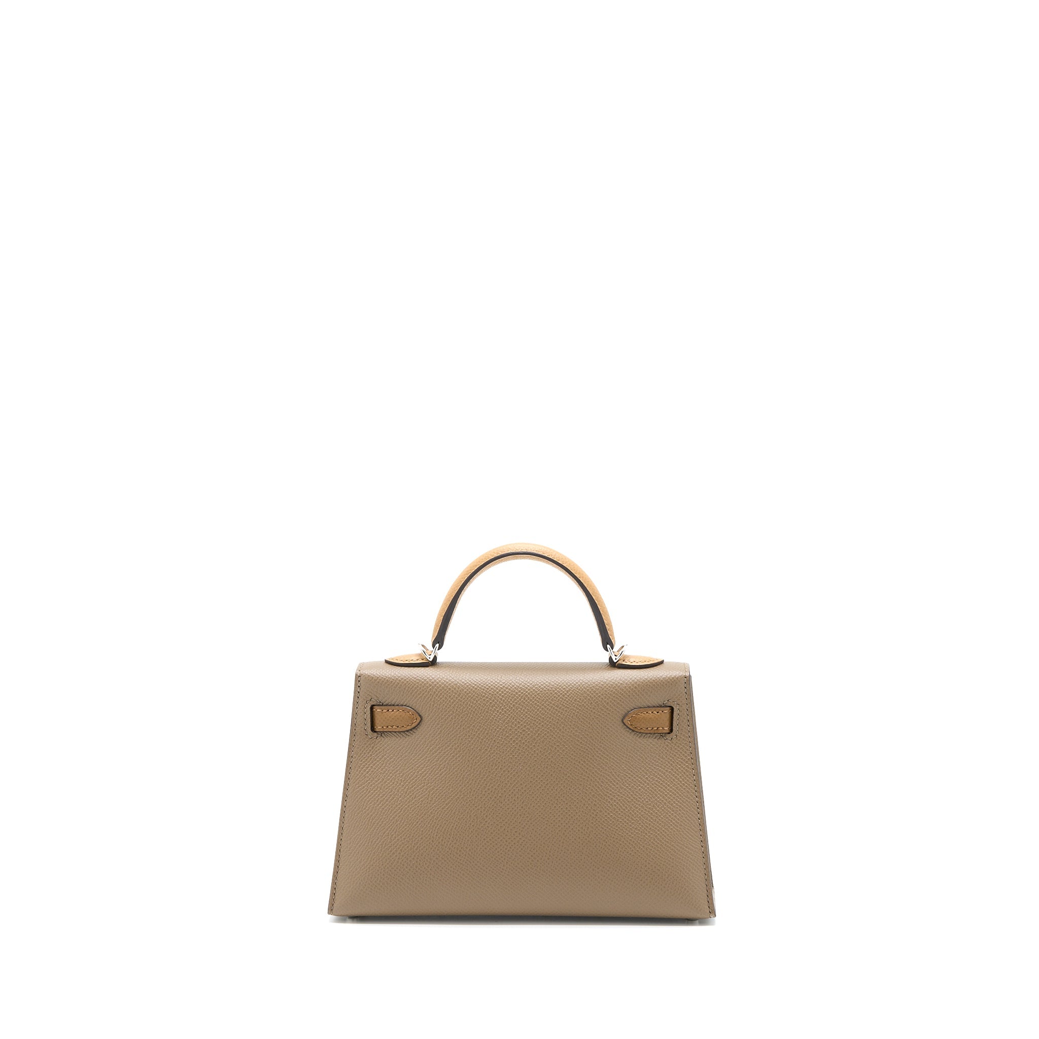 HERMES MINI KELLY 20CM EPSOM ETOUPE / ALEZAN / BISCUIT SHW