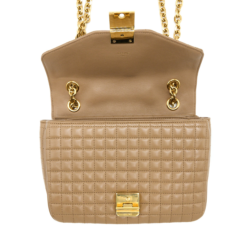 CELINE C BAG CALFSKIN LIGHT CAMEL GHW