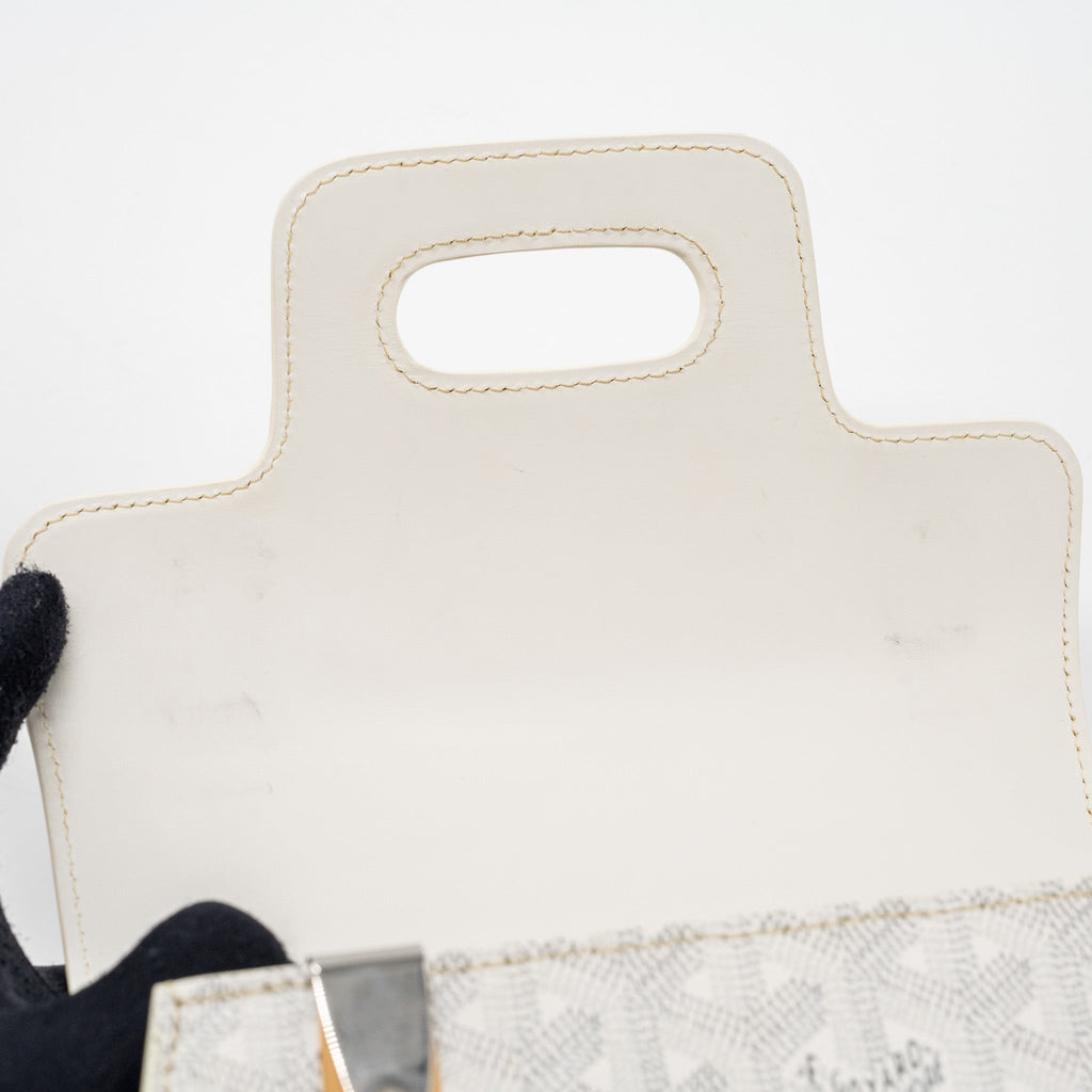 GOYARD STRUCTURE SAIGON PM BAG CANVAS / CALFSKIN WHITE SHW
