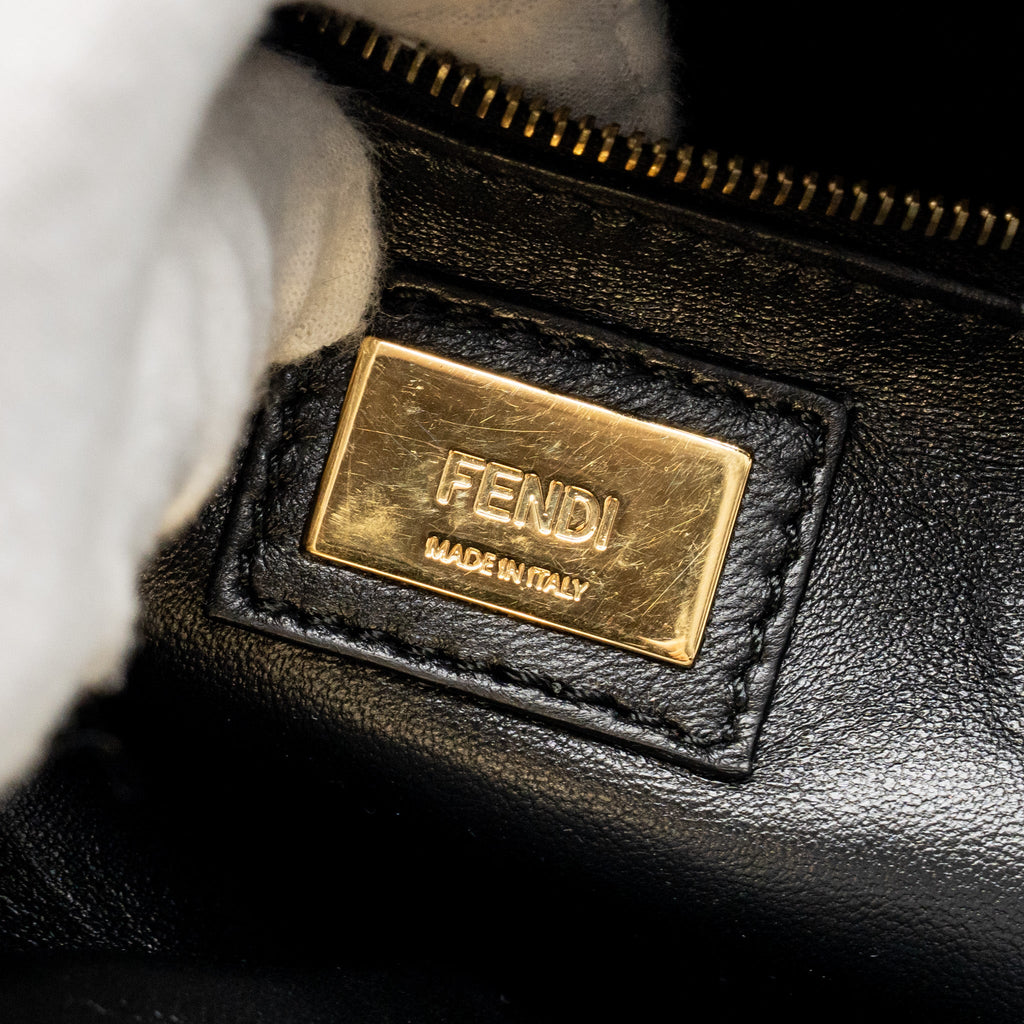 FENDI MINI PEEKABOO LAMBSKIN BLACK GHW