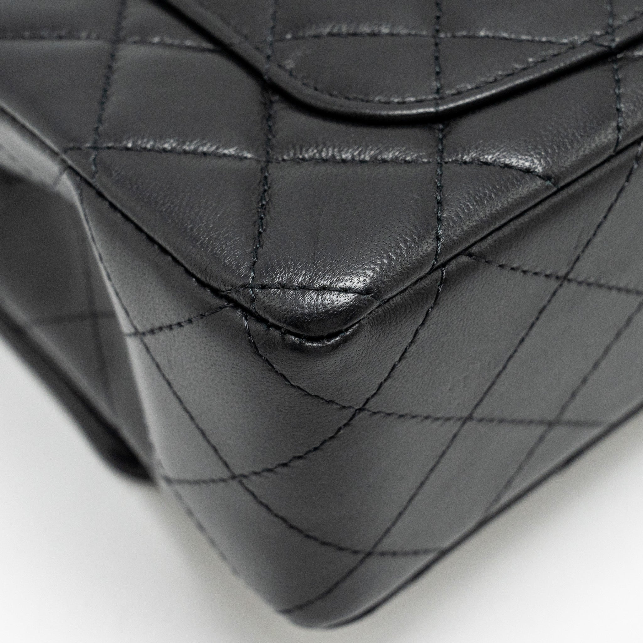 CHANEL MINI RECTANGULAR FLAP BAG LAMBSKIN BLACK LGHW (MICROCHIP)