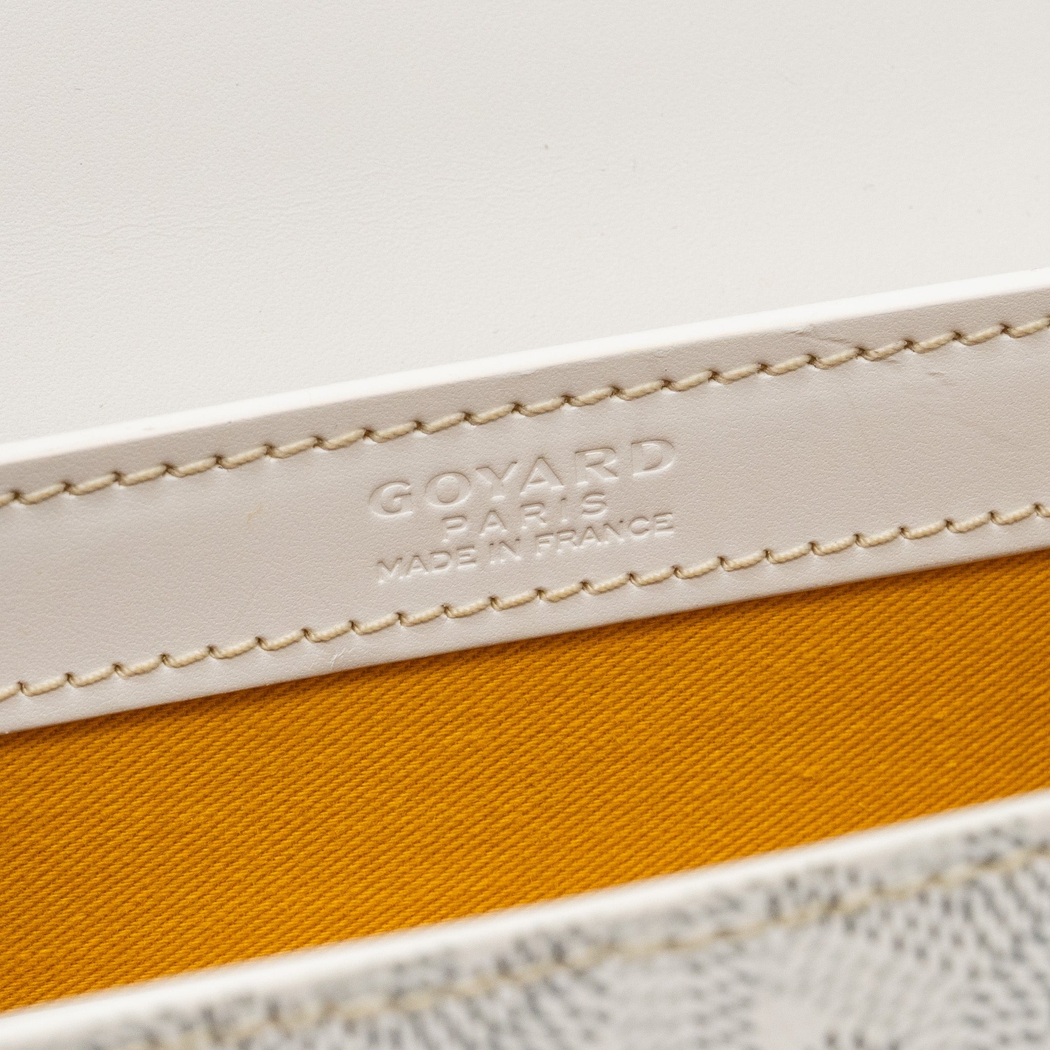 GOYARD STRUCTURE SAIGON PM BAG CANVAS / CALFSKIN WHITE SHW