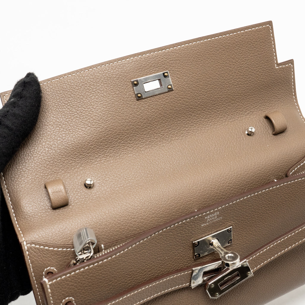 HERMES CLASSIC KELLY TO GO EVERCOLOR ETOUPE SHW