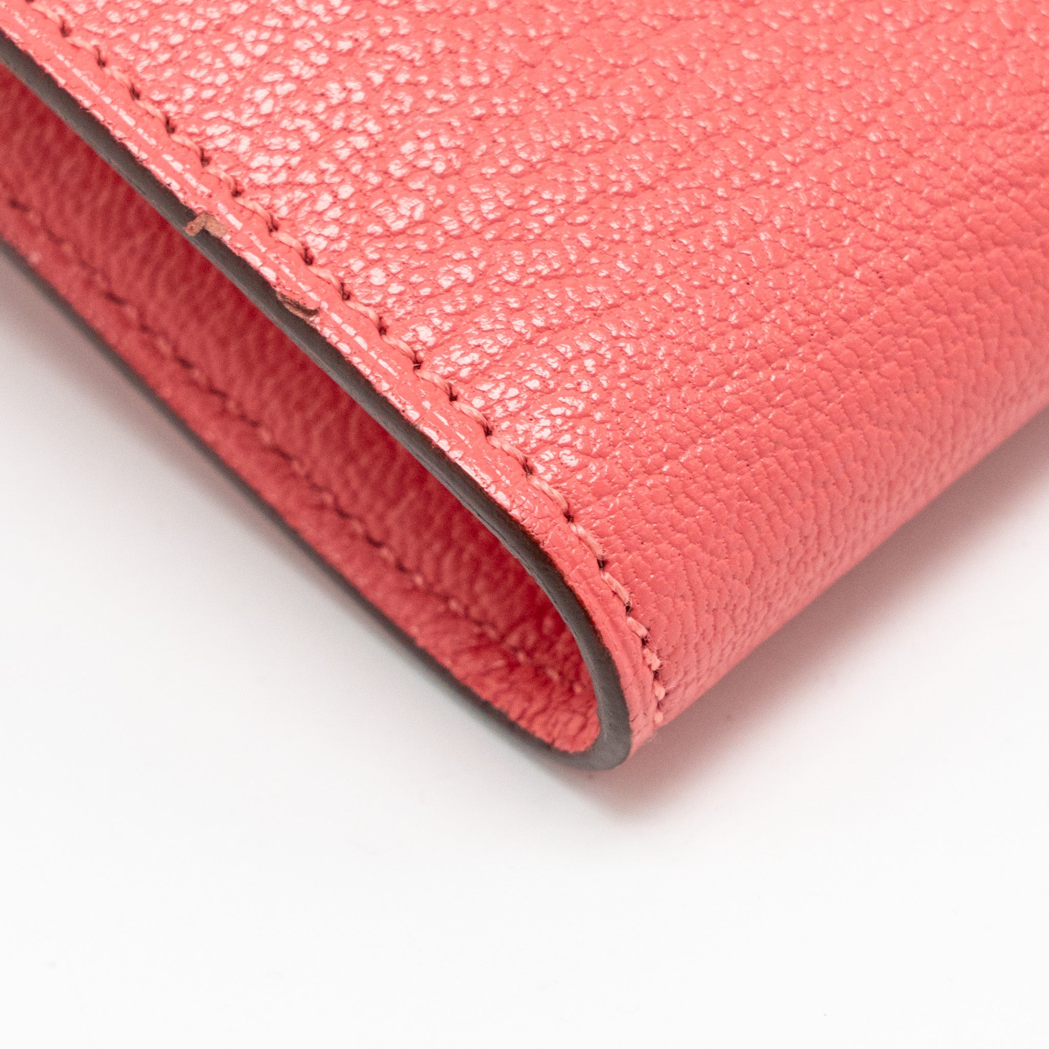 HERMES KELLY LONG WALLET CHÈVRE MYSORE ROSE LIPSTICK GHW