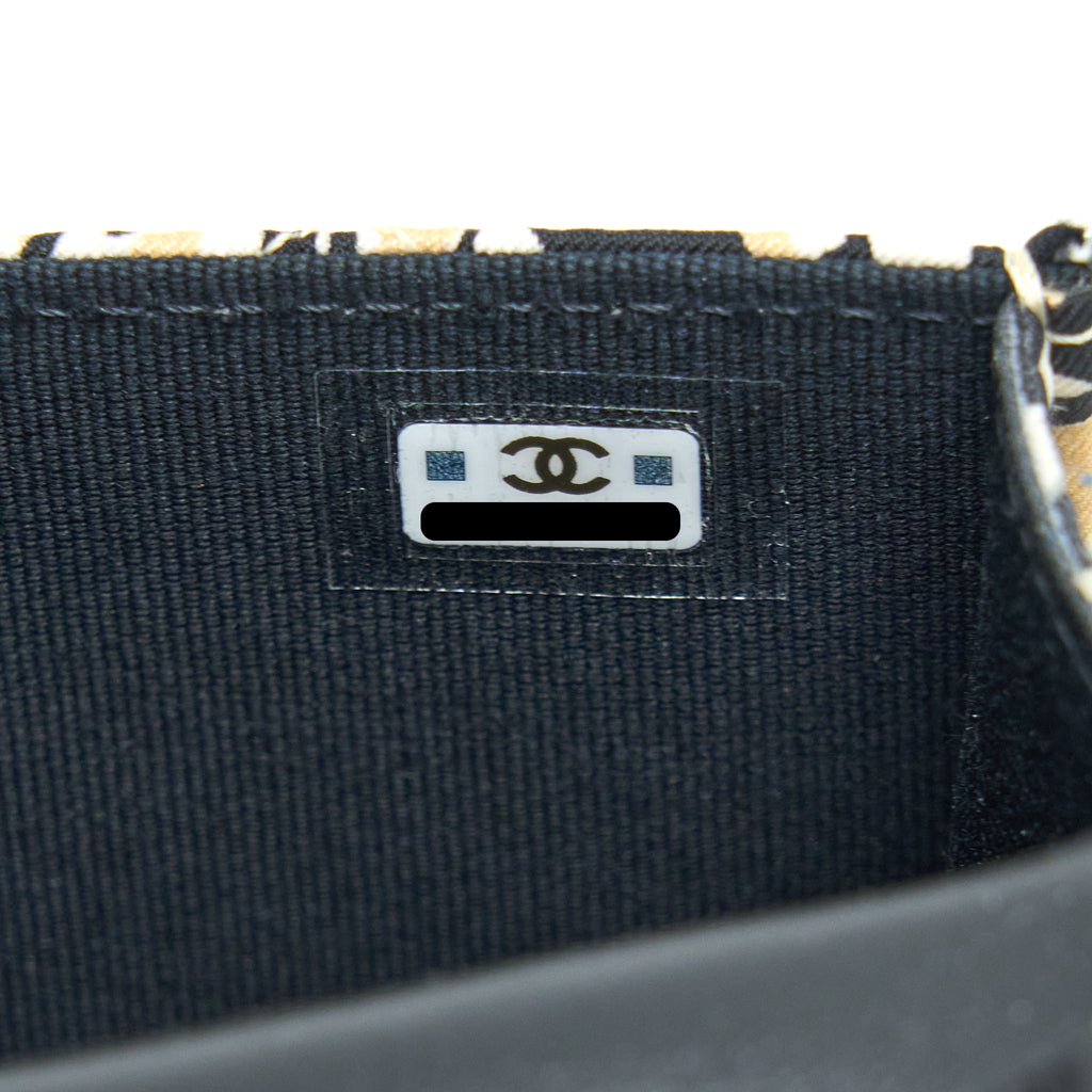 CHANEL MINI CLUTCH WITH CHAINS FABRIC MULTICOLOUR LGHW (MICROCHIP)