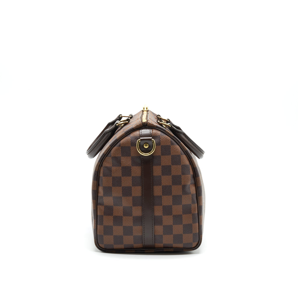 LOUIS VUITTON SPEEDY 30 DAMIER EBENE CANVAS HANDBAG BROWN