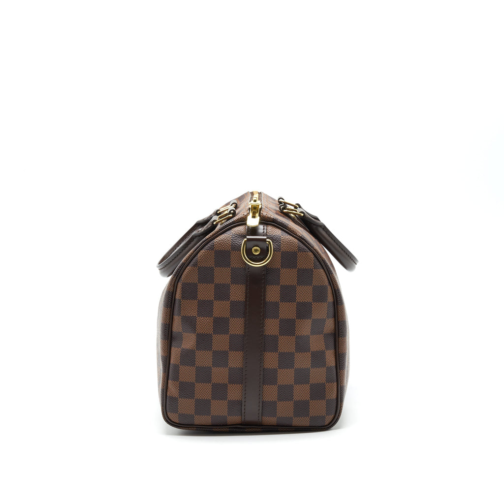 LOUIS VUITTON SPEEDY 30 DAMIER EBENE CANVAS HANDBAG BROWN