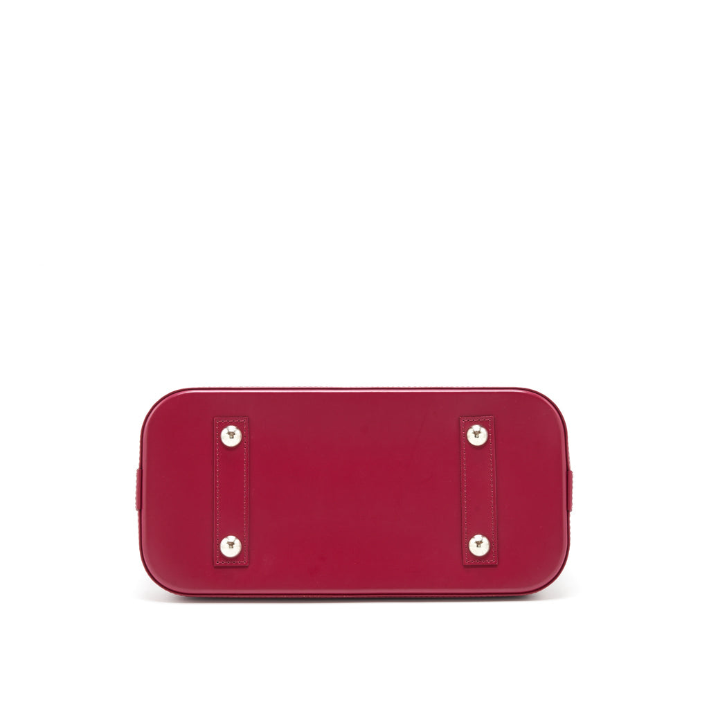 LOUIS VUITTON ALMA PM EPI DARK RED SHW WITH INITIAL J.Y ON KEY TAG