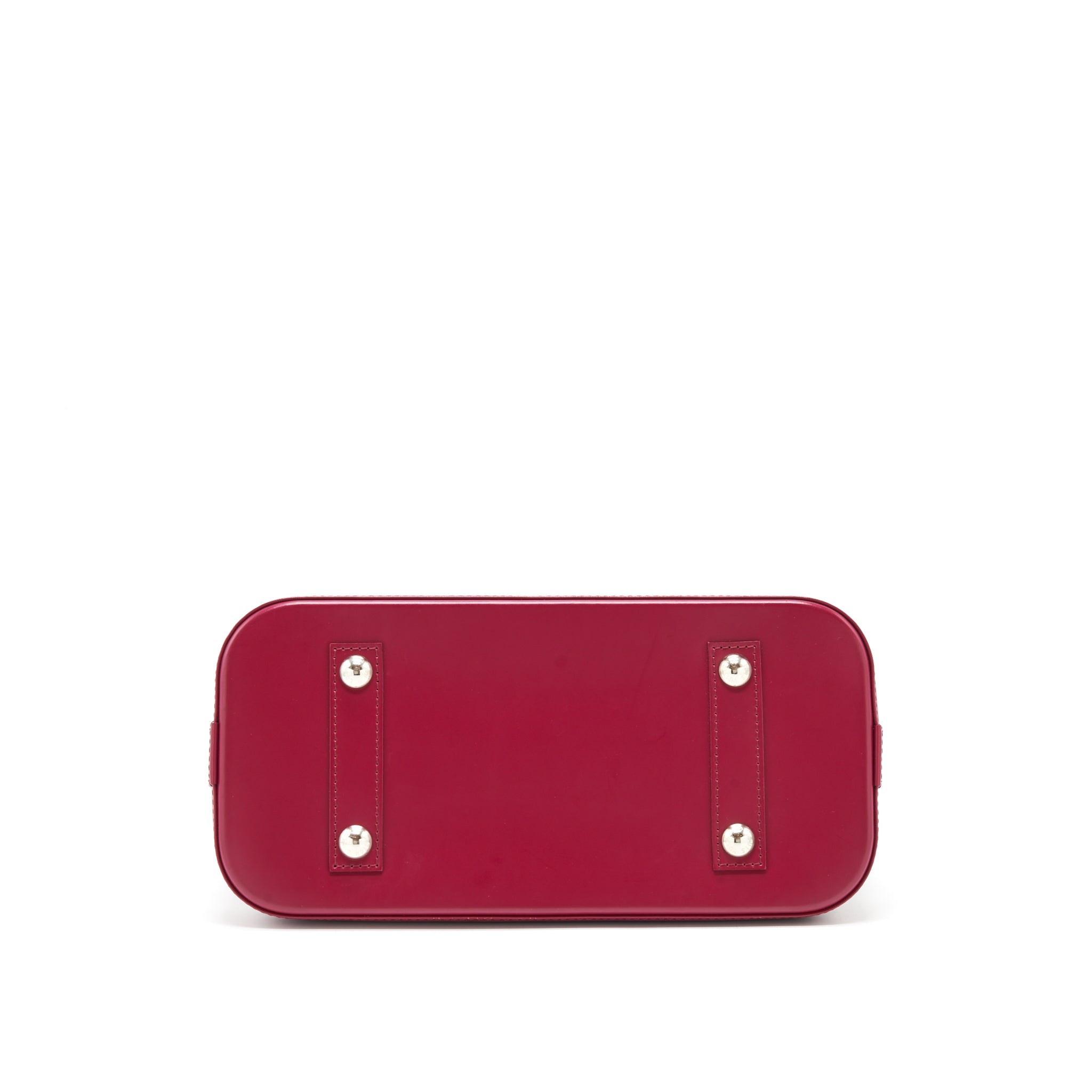 LOUIS VUITTON ALMA PM EPI DARK RED SHW WITH INITIAL J.Y ON KEY TAG