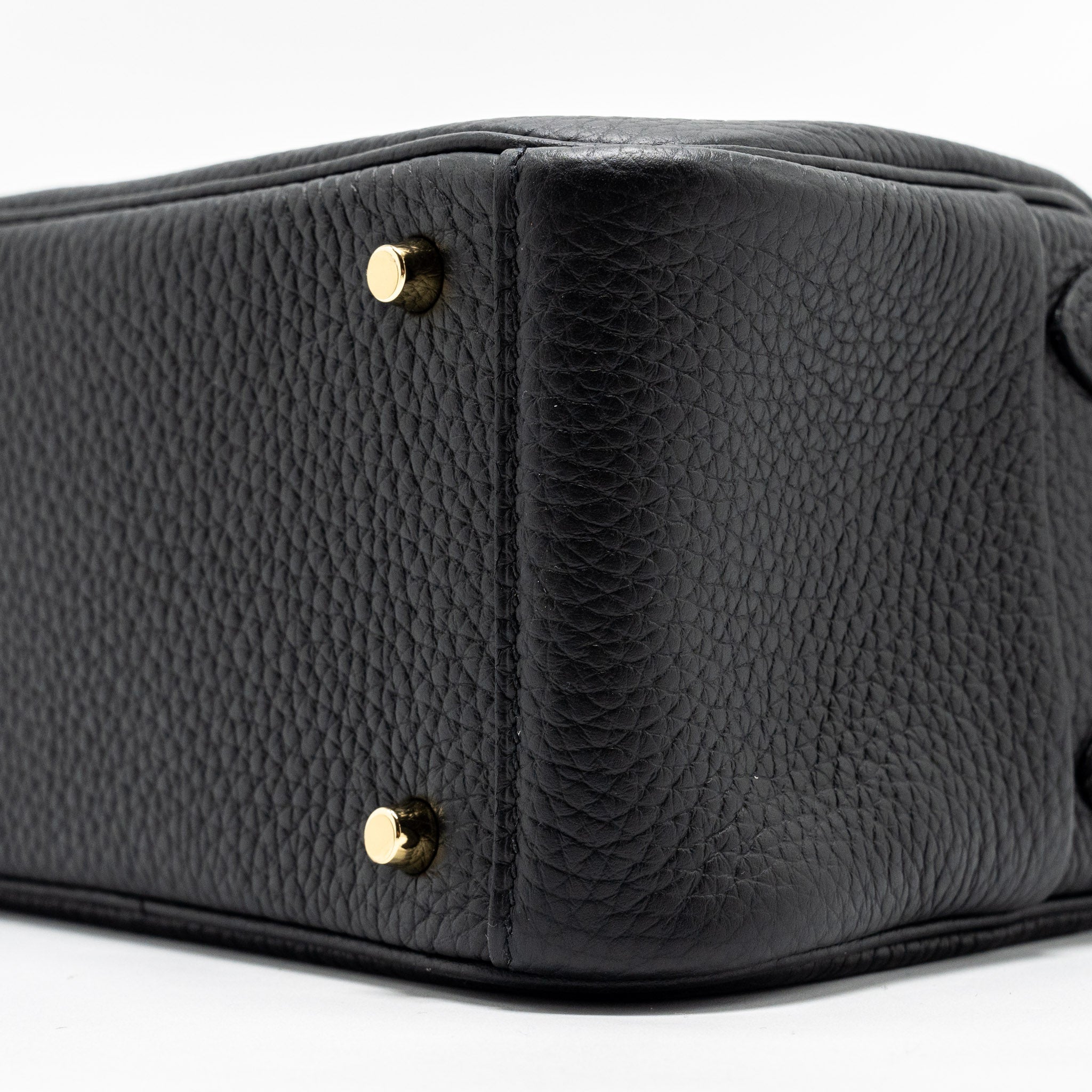 HERMES MINI LINDY CLEMENCE BLACK GHW
