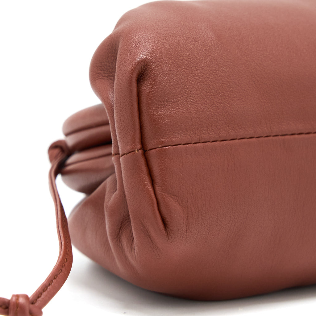 BOTTEGA VENETA MINI POUCH CALFSKIN DARD RED GHW