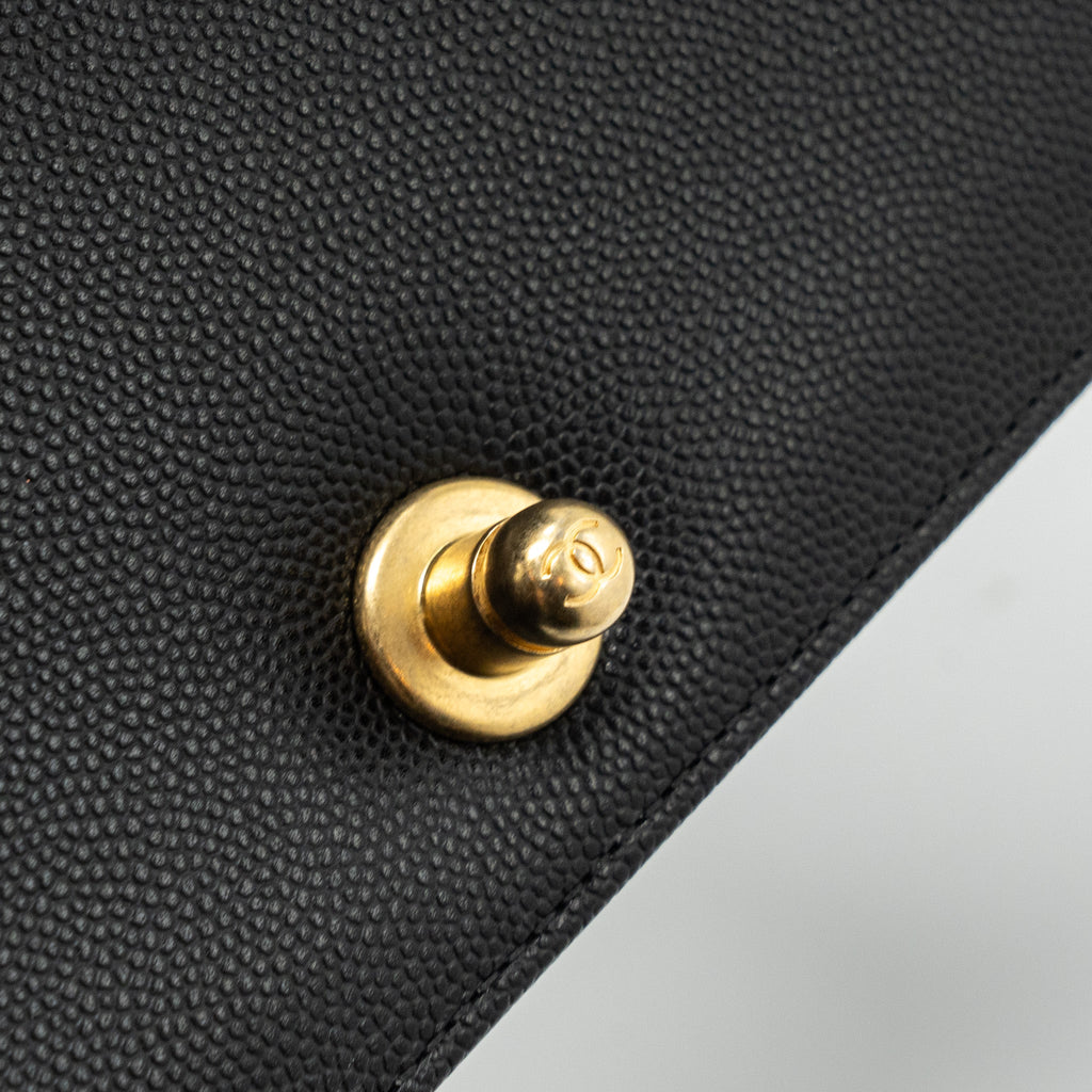 CHANEL SMALL BOY BAG CAVIAR BLACK GHW