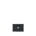 CHANEL CLASS QUILTED CARD HOLDER CAVIAR BLACK GHW