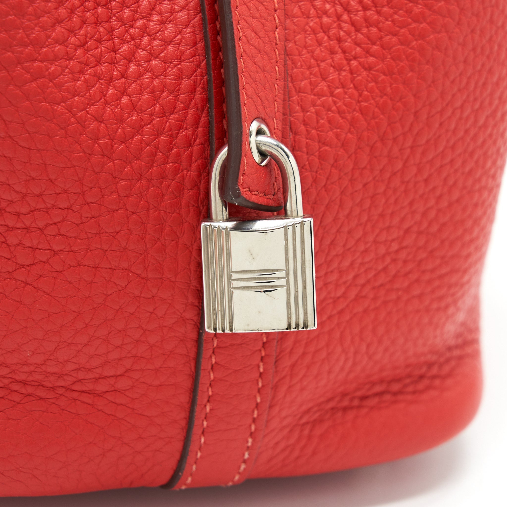 HERMES PICOTIN 18 LOCK BAG ROUGE TOMATE SHW