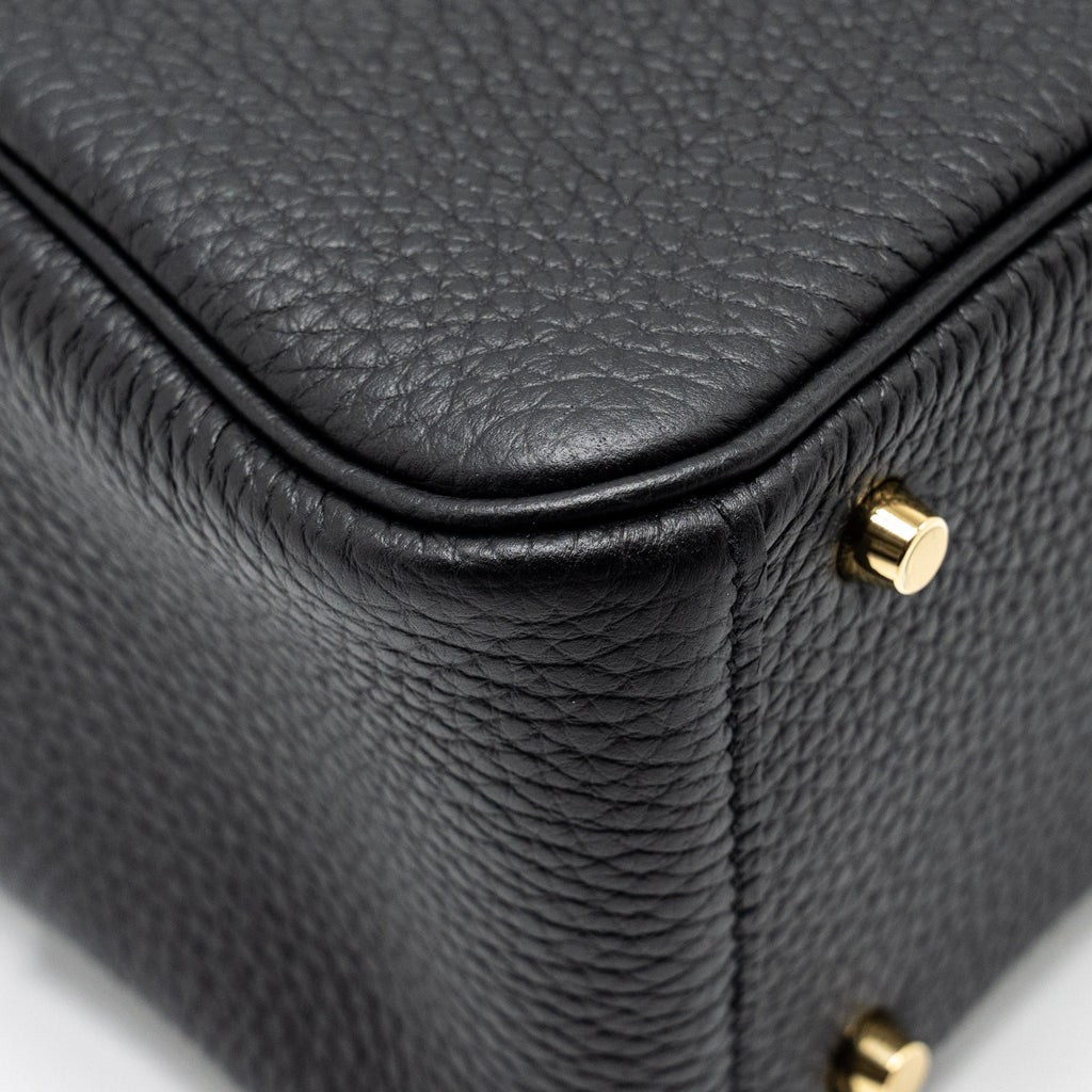 HERMES MINI LINDY CLEMENCE BLACK GHW