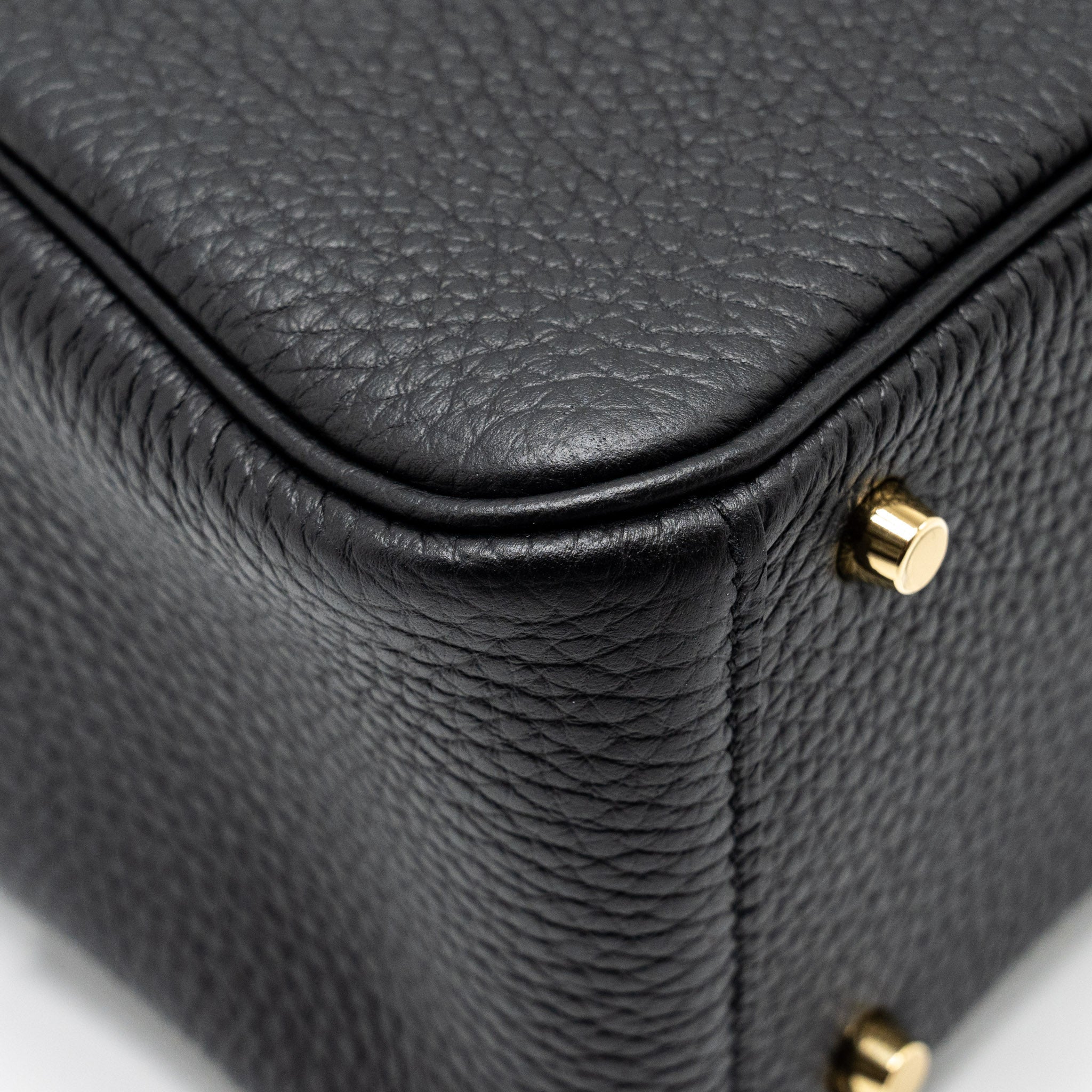 HERMES MINI LINDY CLEMENCE BLACK GHW