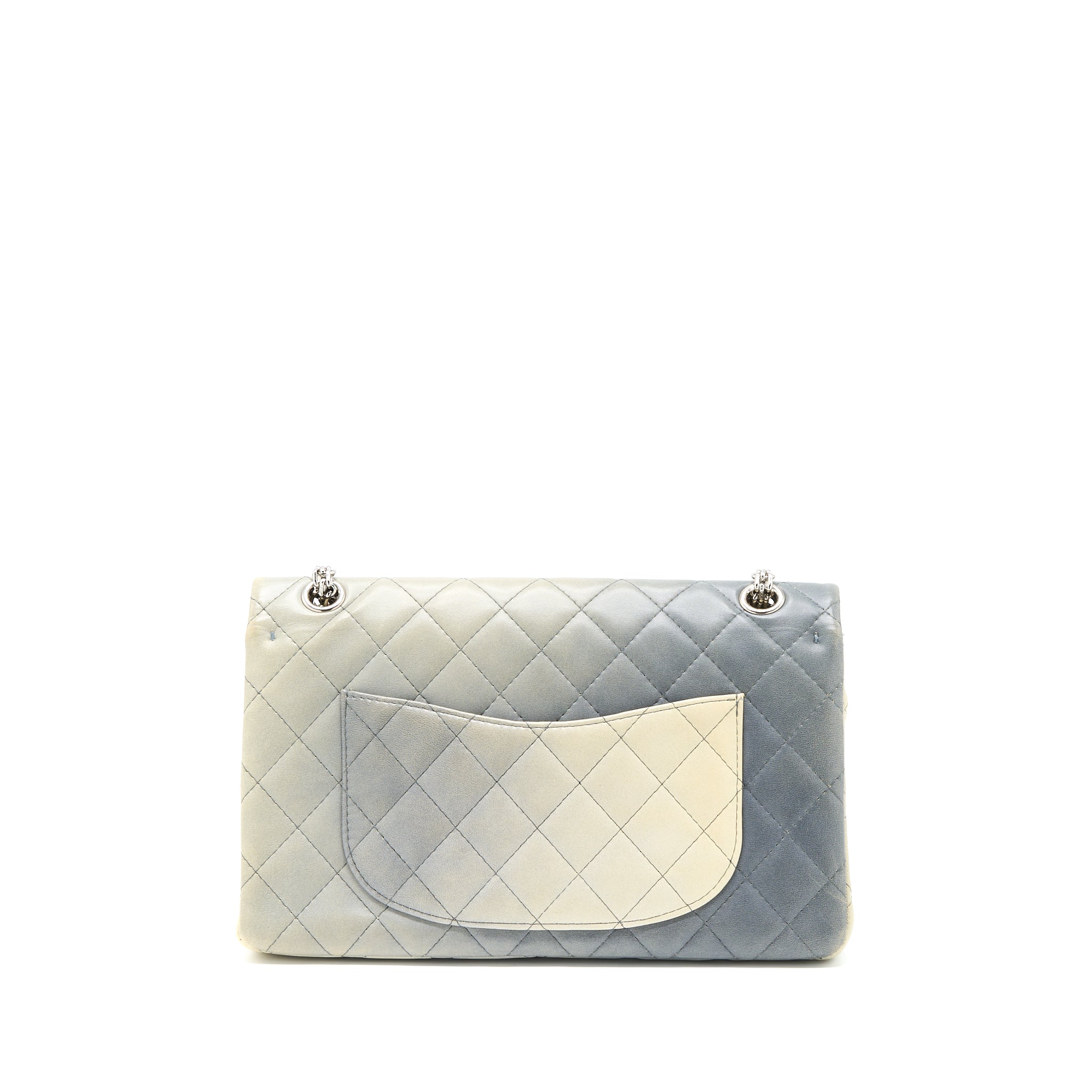 CHANEL 2.55 226 REISSUE FLAP BAG LAMBSKIN OMBRE GREY SHW