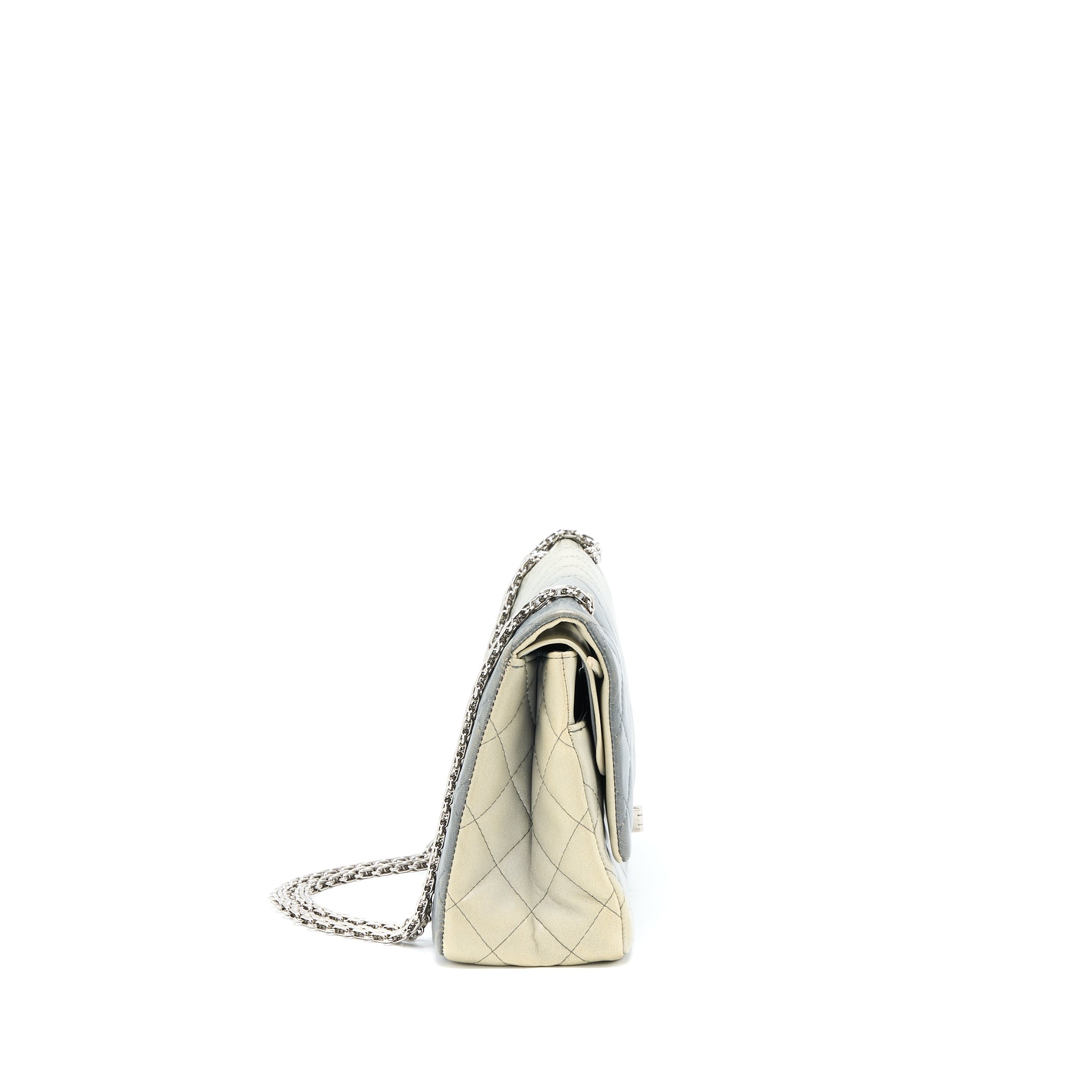 CHANEL 2.55 226 REISSUE FLAP BAG LAMBSKIN OMBRE GREY SHW