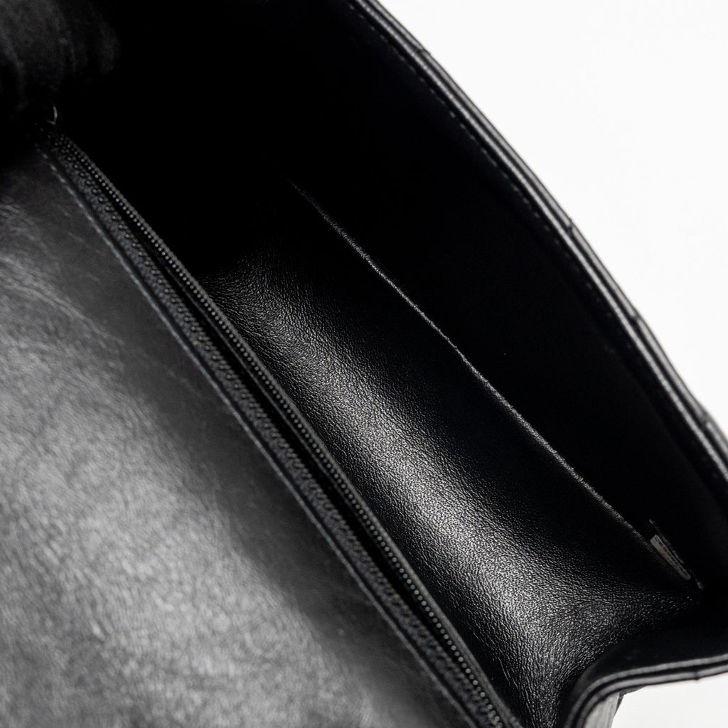 CHANEL MINI 2.55 REISSUE FLAP BAG CHEVRON AGED CALFSKIN SO BLACK