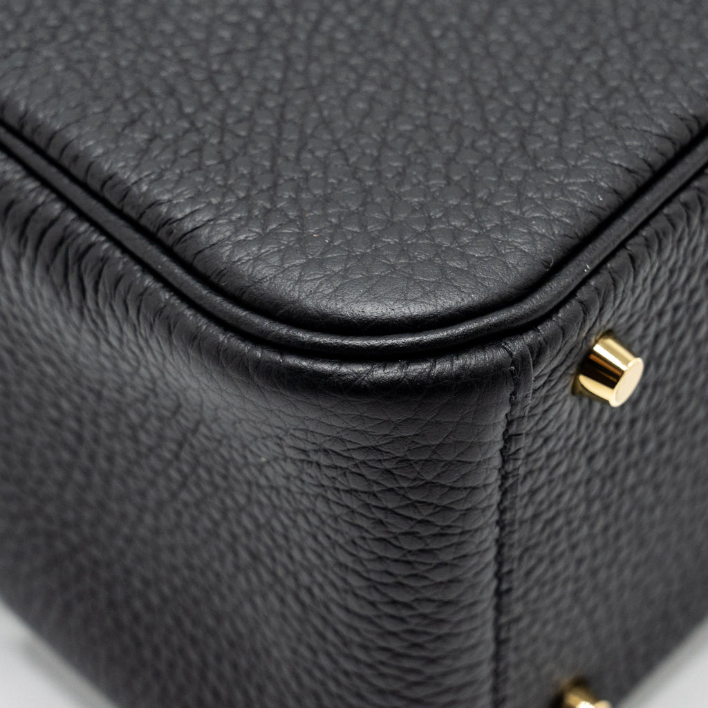 HERMES MINI LINDY CLEMENCE BLACK GHW