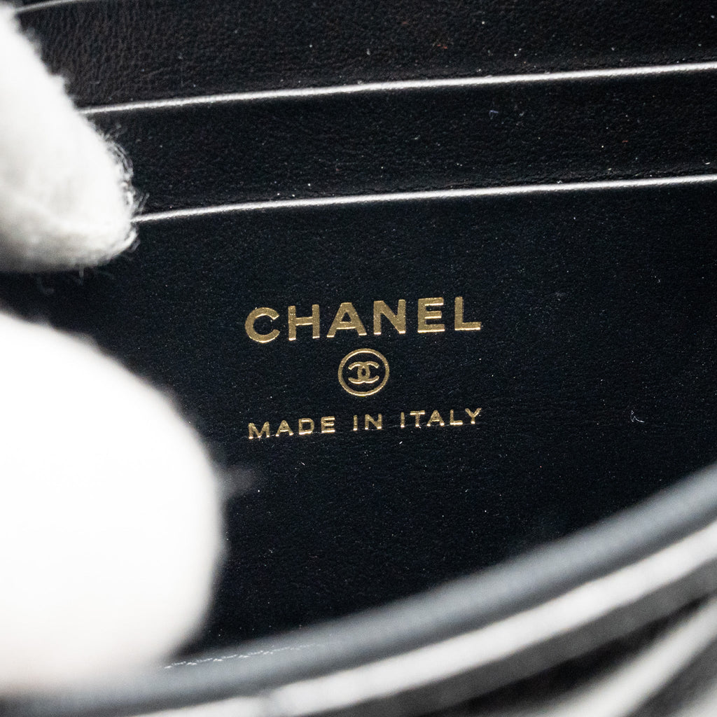 CHANEL 24S MINI 31 CLUTCH BAG SHINY LAMBSKIN BLACK LGHW (MICROCHIP)