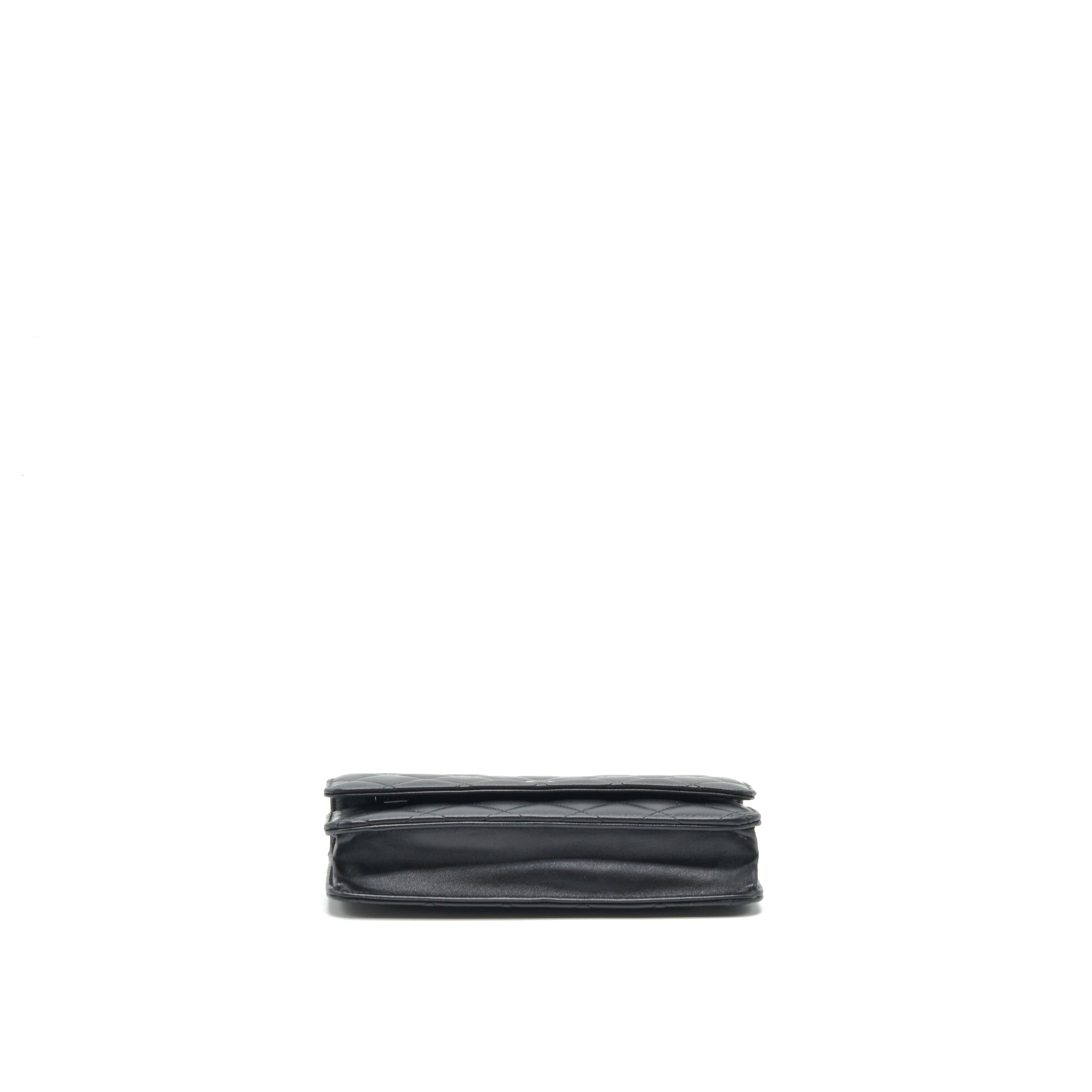 CHANEL CLASSIC WALLET ON CHAIN LAMBSKIN BLACK SHW