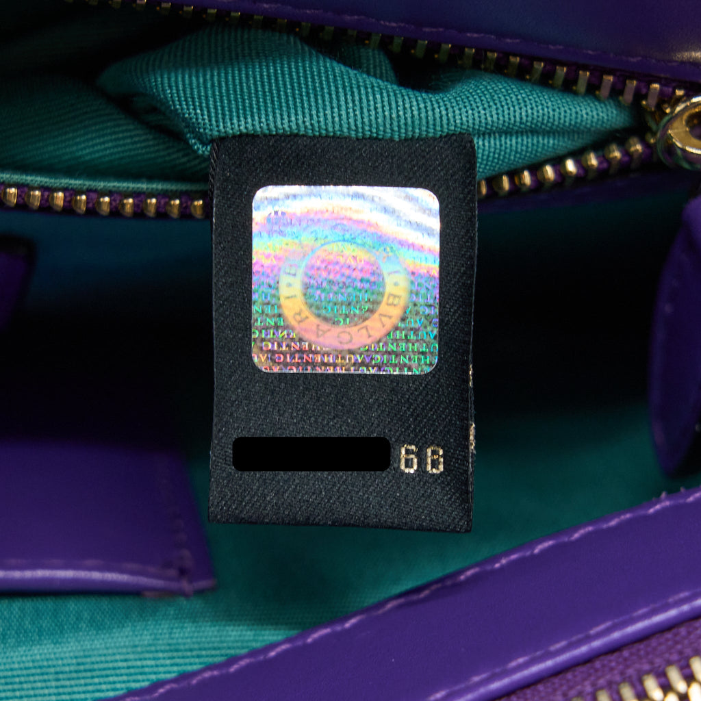 BVLGARI SERPENTI FOREVER SHOULDER BAG CALFSKIN PURPLE GHW