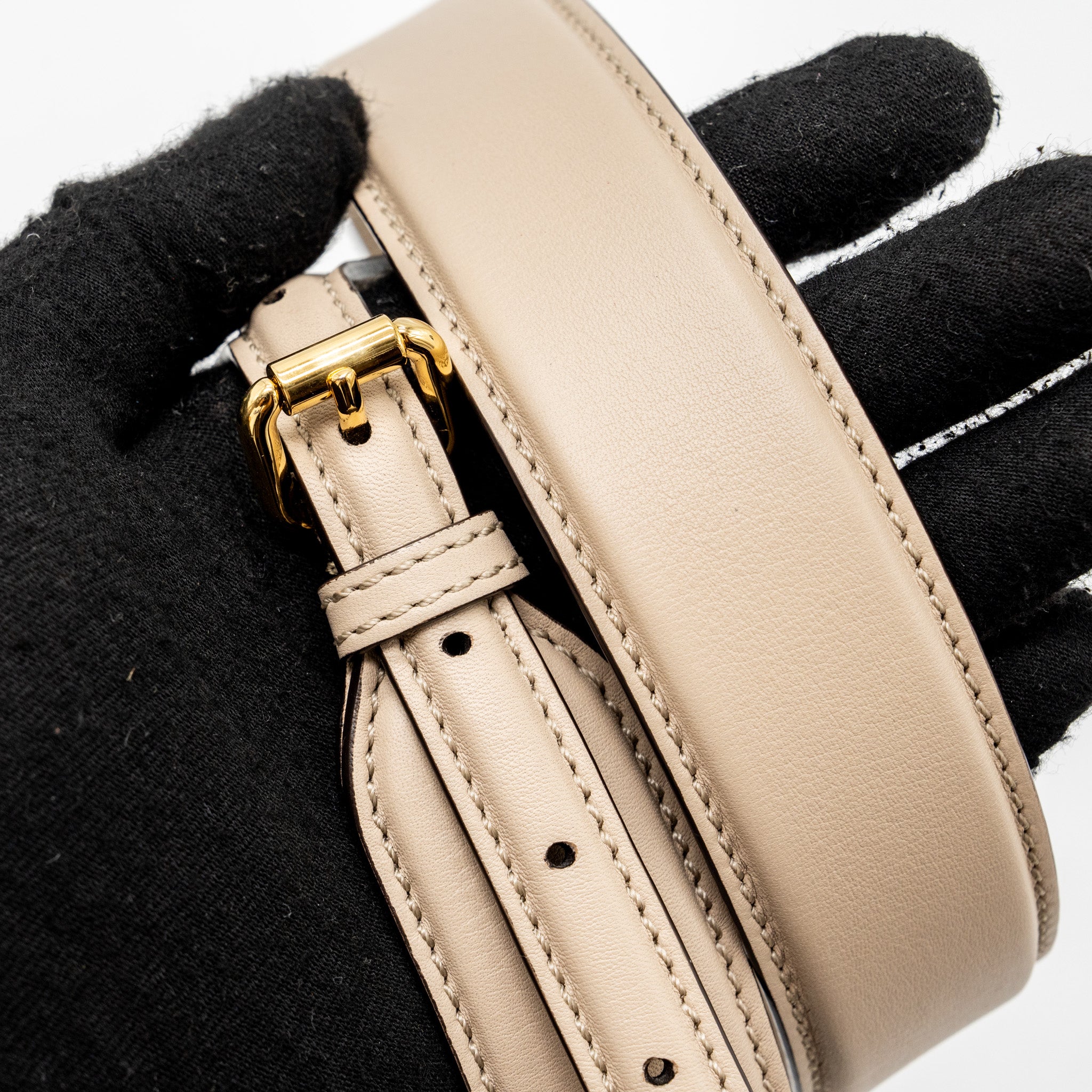 FENDI PEEKABOO MINI CALFSKIN BEIGE GHW