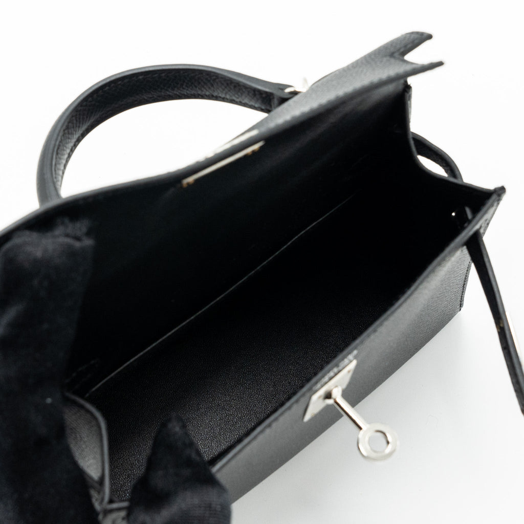 HERMES MINI KELLY EPSOM BLACK SHW