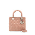 DIOR MEDIUM LADY DIOR LAMBSKIN BLUSH SHW