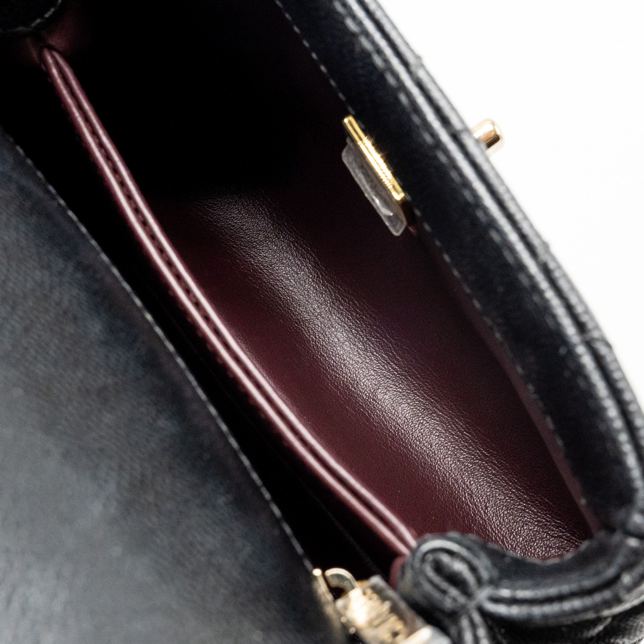 CHANEL MINI COCO HANDLE CAVIAR BLACK LGHW (MICROCHIP)