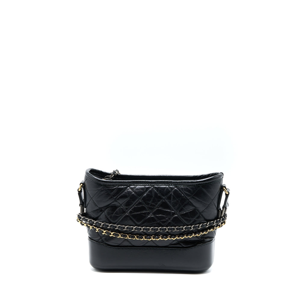 CHANEL SMALL GABRIELLE HOBO BAG CALFSKIN BLACK MULTICOLOUR HARDWARE
