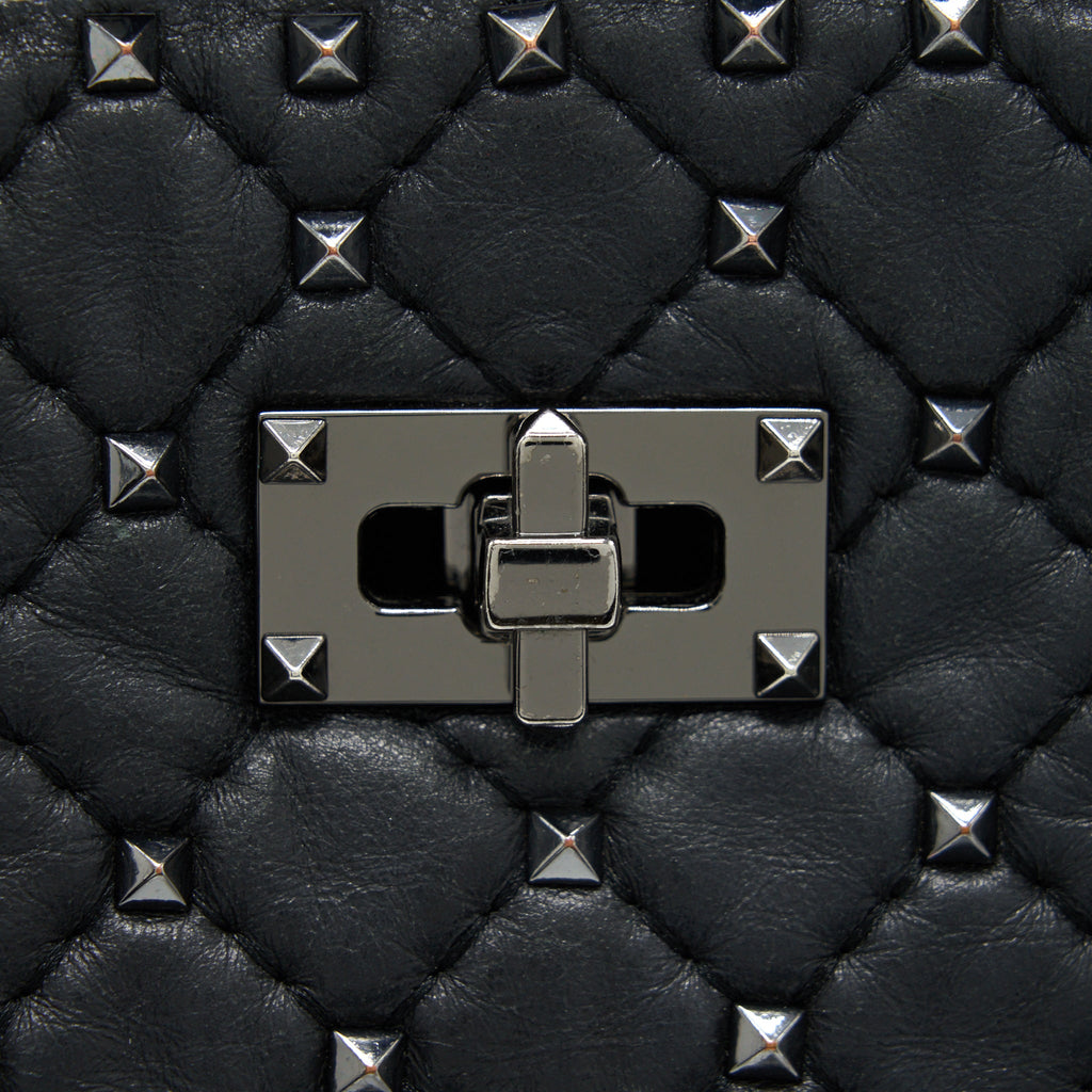 VALENTINO GARAVANI ROCKSTUD TOTE/SHOULDER BAG BLACK SHW