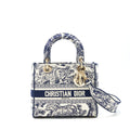 DIOR MEDIUM LADY DIOR D-LITE BAG NAVY GHW