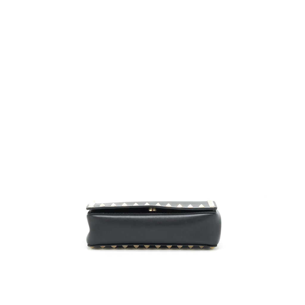 VALENTINO ROCKSTUD MINI FLAP CROSSBODY BAG BLACK LGHW