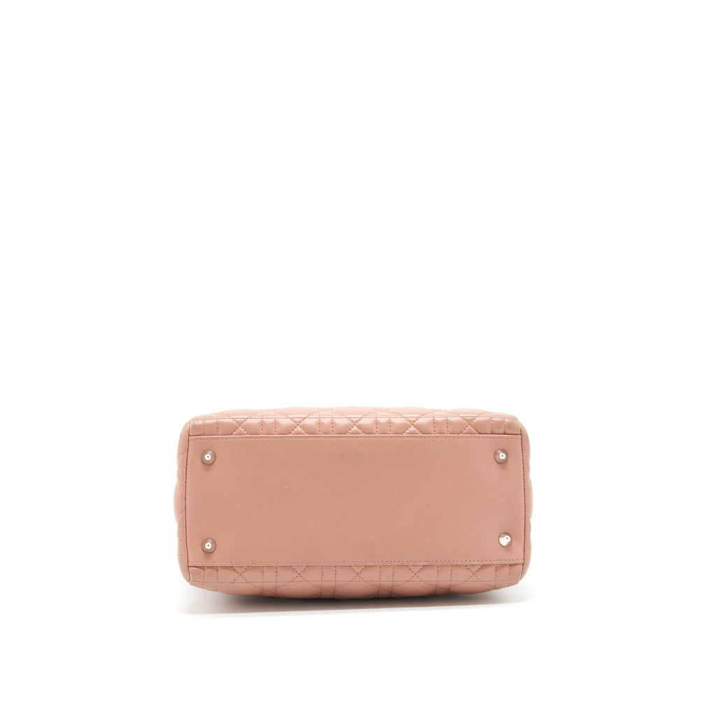 DIOR MEDIUM LADY DIOR LAMBSKIN BLUSH SHW