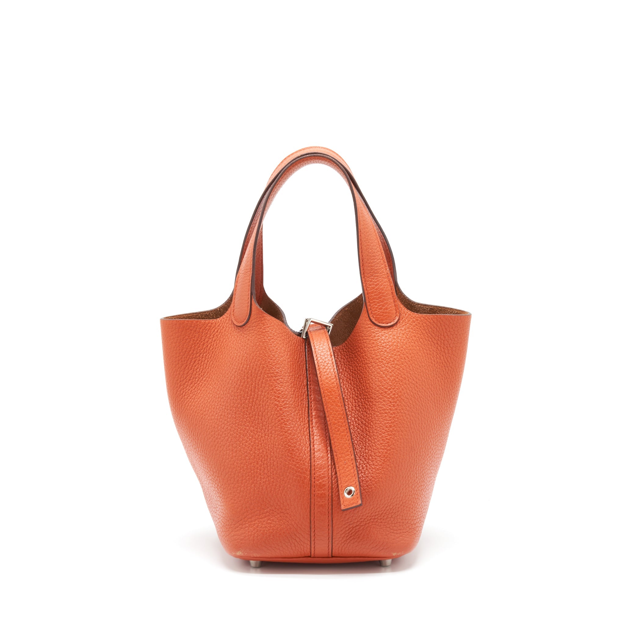 HERMES PICOTIN 18 LOCK BAG ORANGE SHW