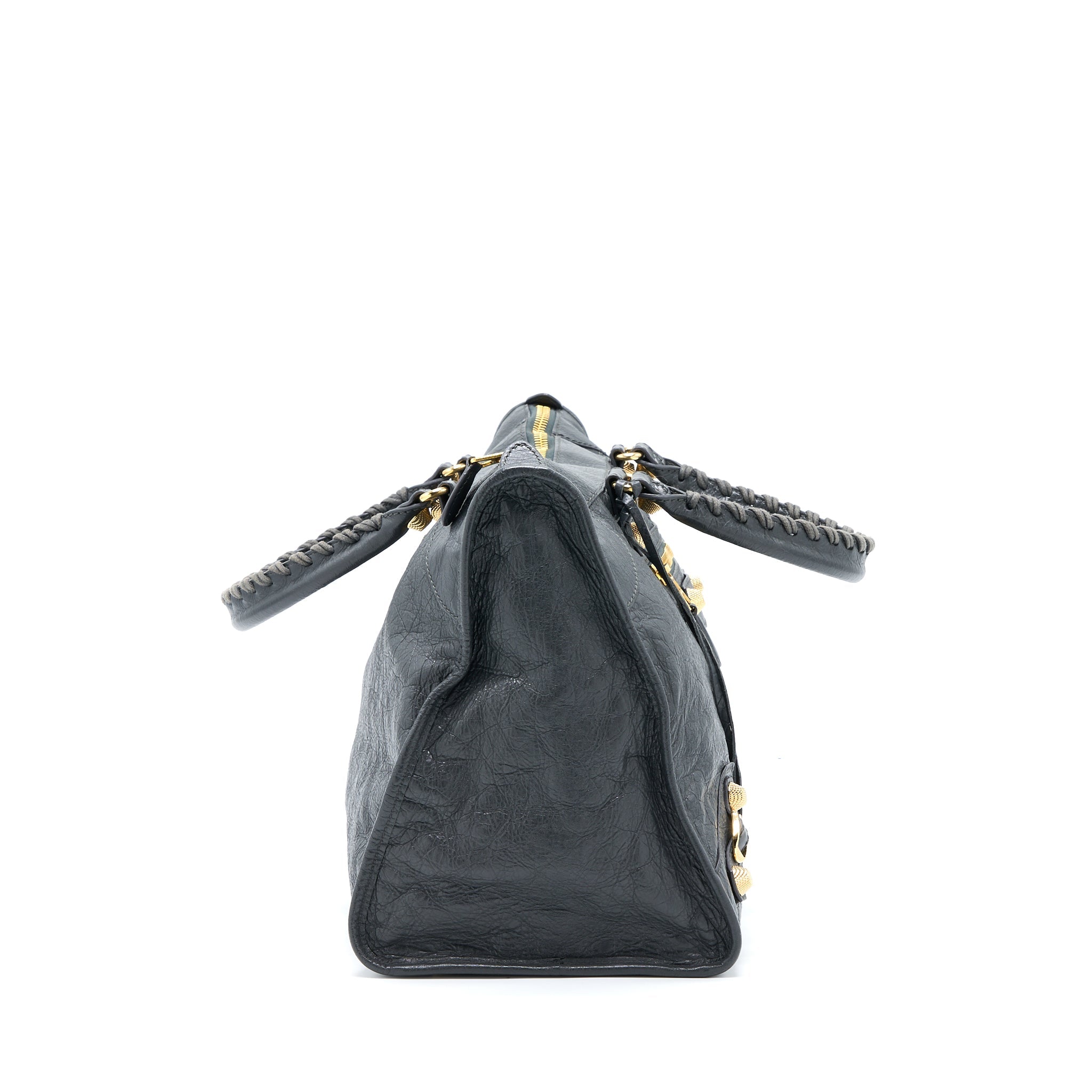 BALENCIAGA GIANT 12 WORK CITY BAG LAMBSKIN GRIS FOSSILE GHW