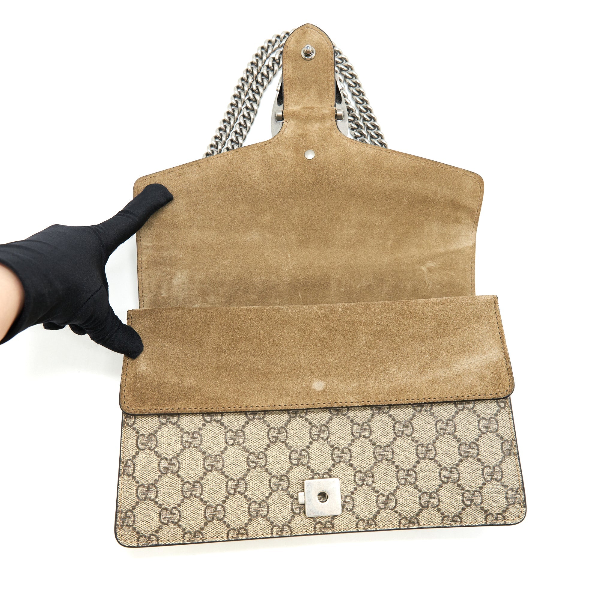GUCCI SMALL DIONYSUS BAG SUPREME CANVAS / BEIGE
