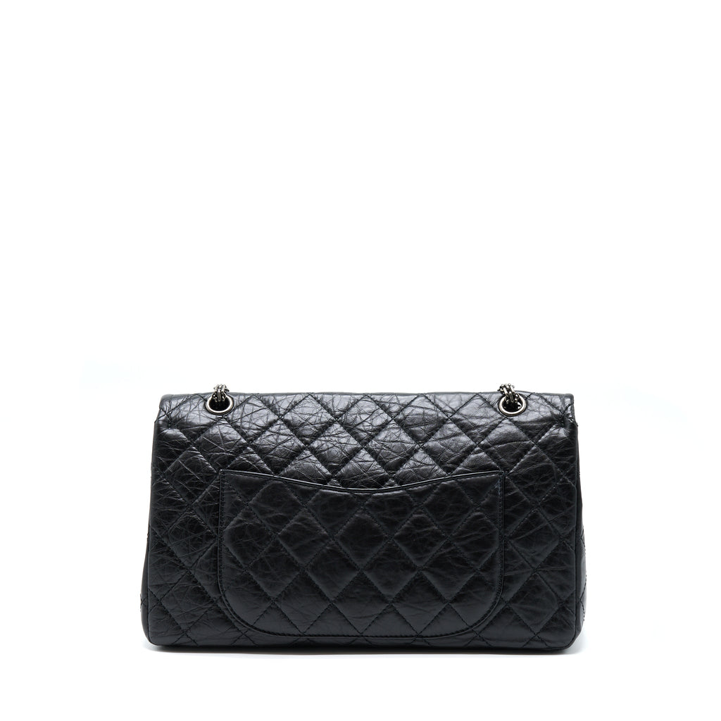 CHANEL 2.55 227 REISSUE CALFSKIN BLACK RUTHENIUM HARDWARE