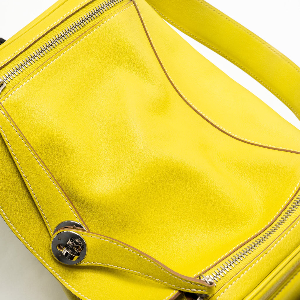 HERMES LINDY 30 SWIFT LIME SHW SQUARE O
