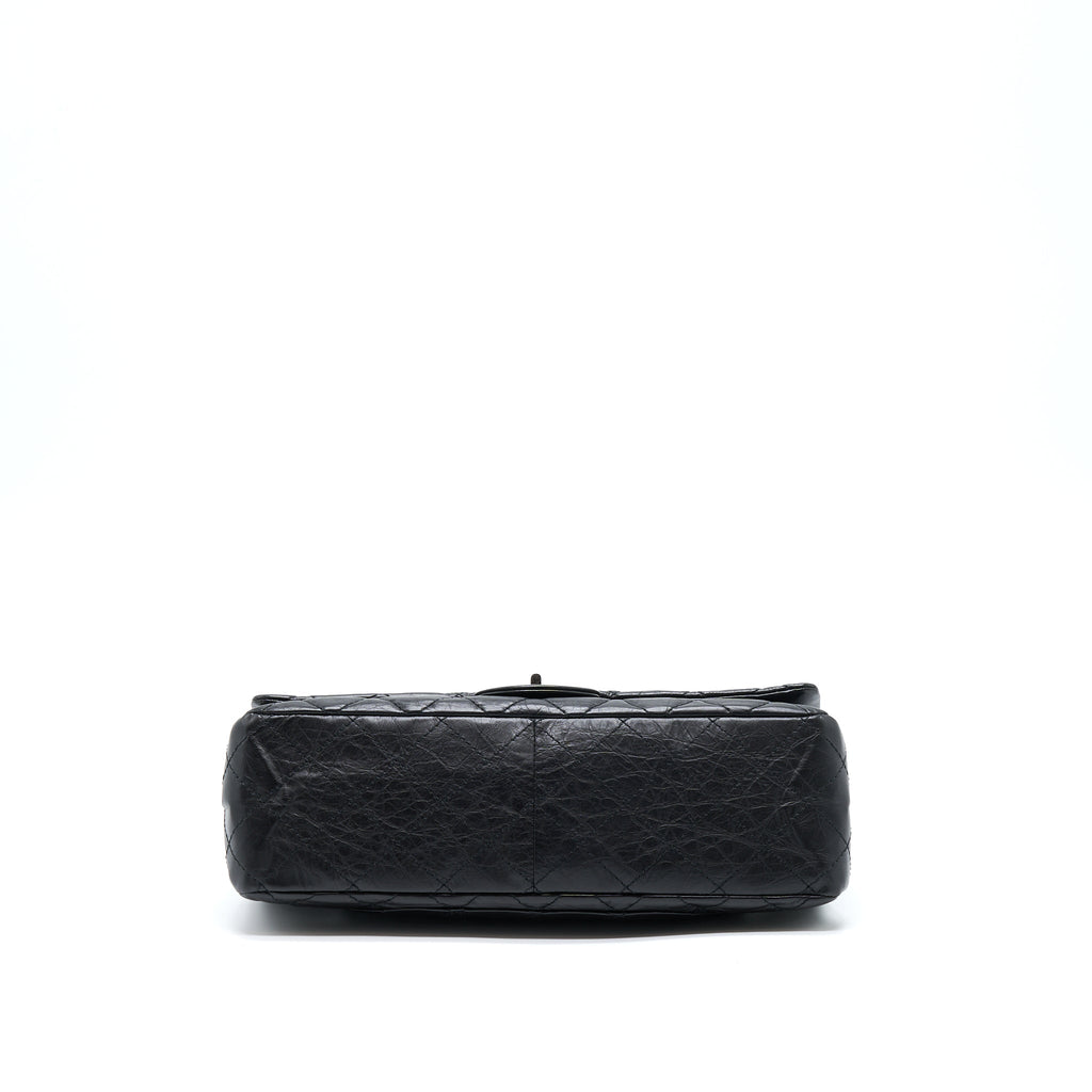 CHANEL 2.55 227 REISSUE CALFSKIN BLACK RUTHENIUM HARDWARE
