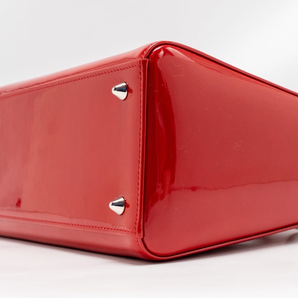 DIOR MEDIUM LADY DIOR PATENT RED SHW