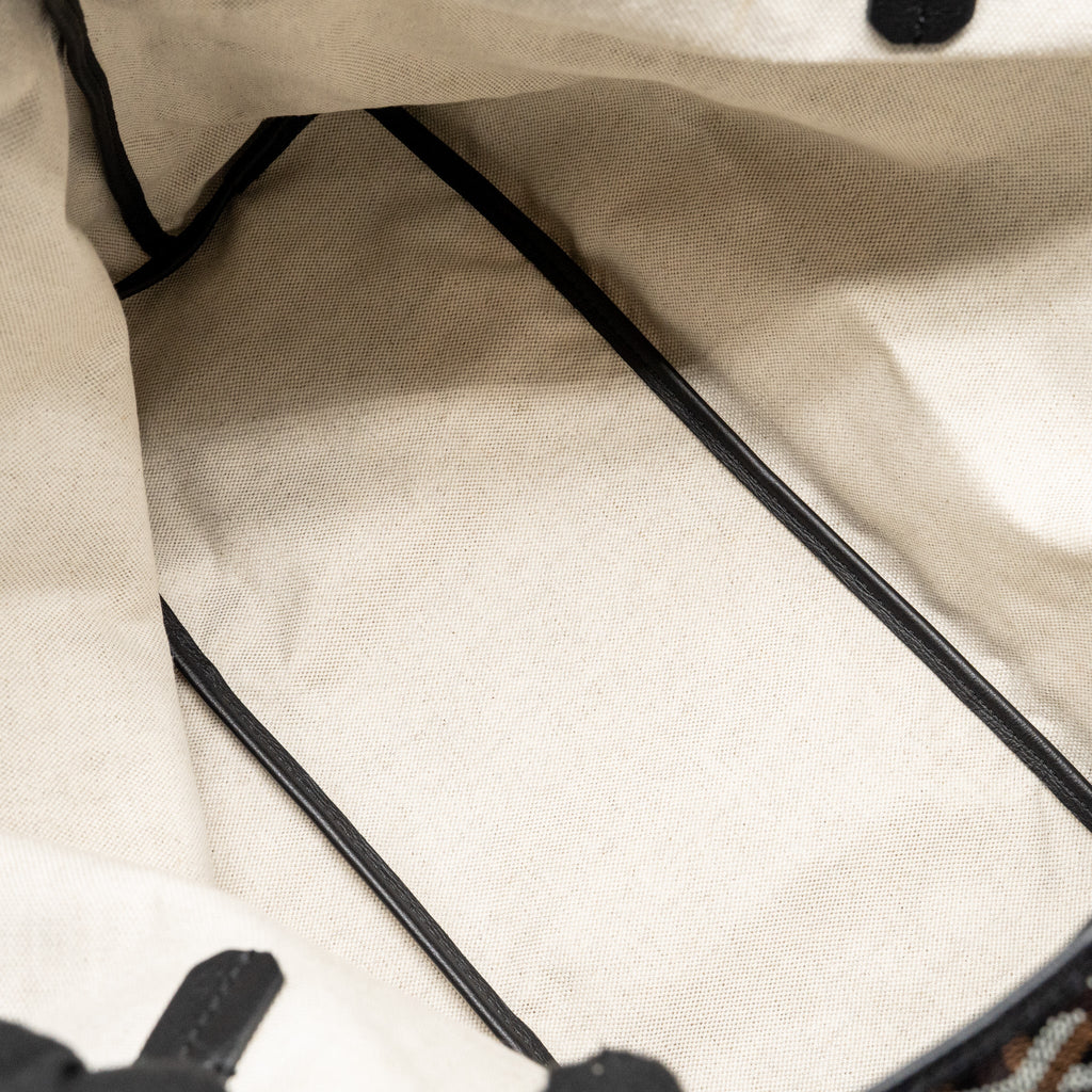 GOYARD SAINT LOUIS PM TOTE GOYARDINE CANVAS / CALFSKIN BLACK