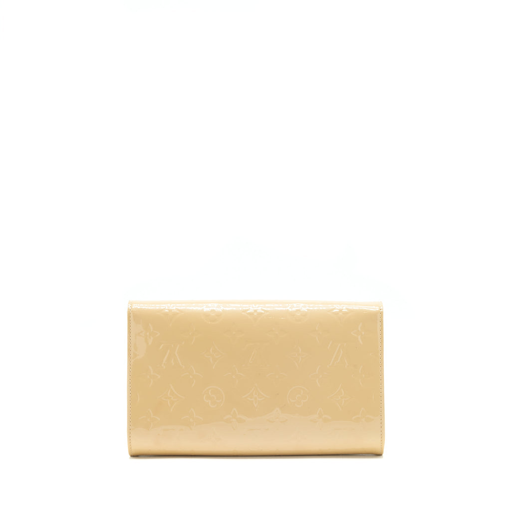 LOUIS VUITTON VERNIS ANA CLUTCH PATENT LEATHER BEIGE GHW